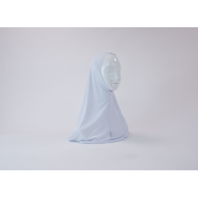 Hijab lycra  1 piece  bleu ciel